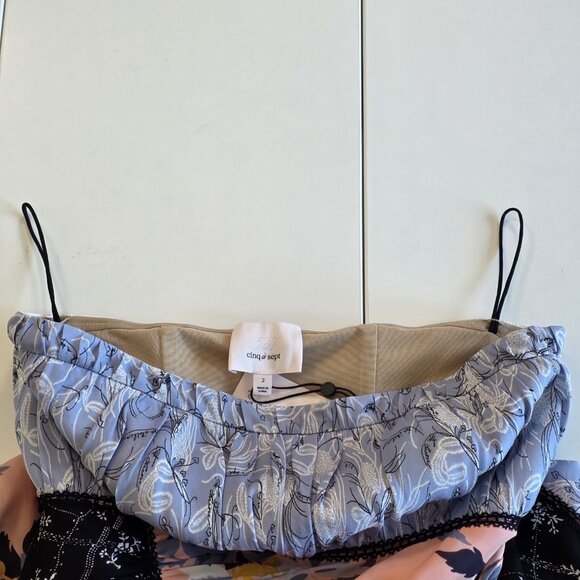 Cinq A Sept Dress 2 Patchwork Floral Sleeveless Assymetric Fairycore Boho Lined - Picture 9 of 16